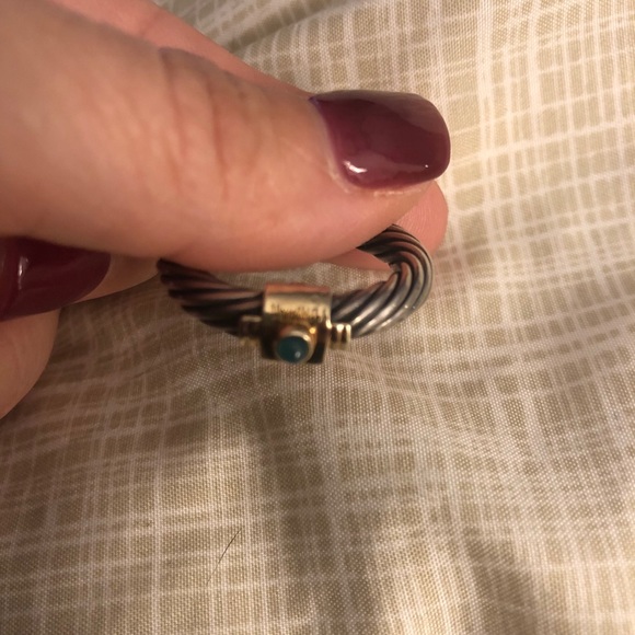 David Yurman 14K Sterling Gemstone Cable Earrings - Picture 10 of 12